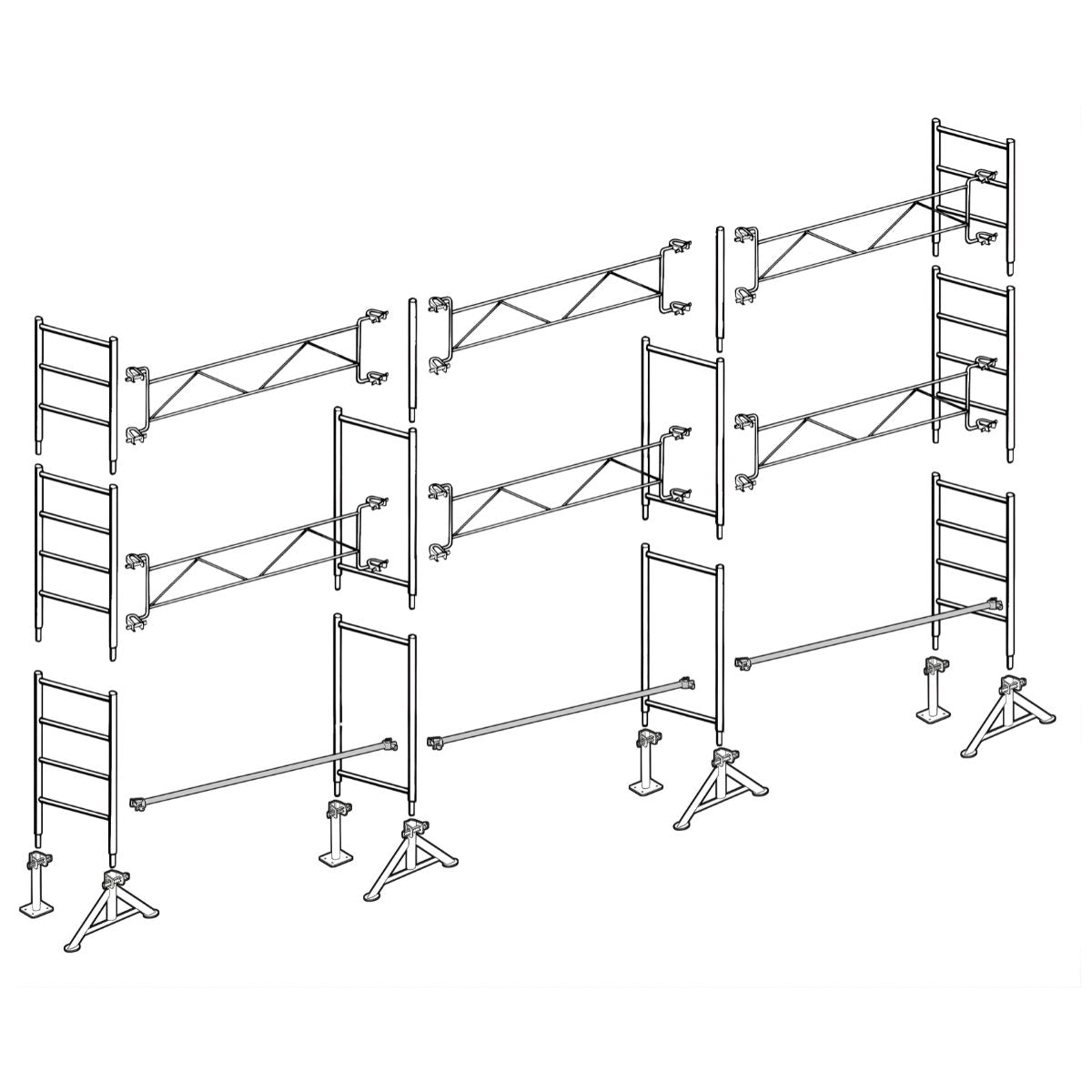 Échafaudage maçon Altrad 49 - 60 m²
