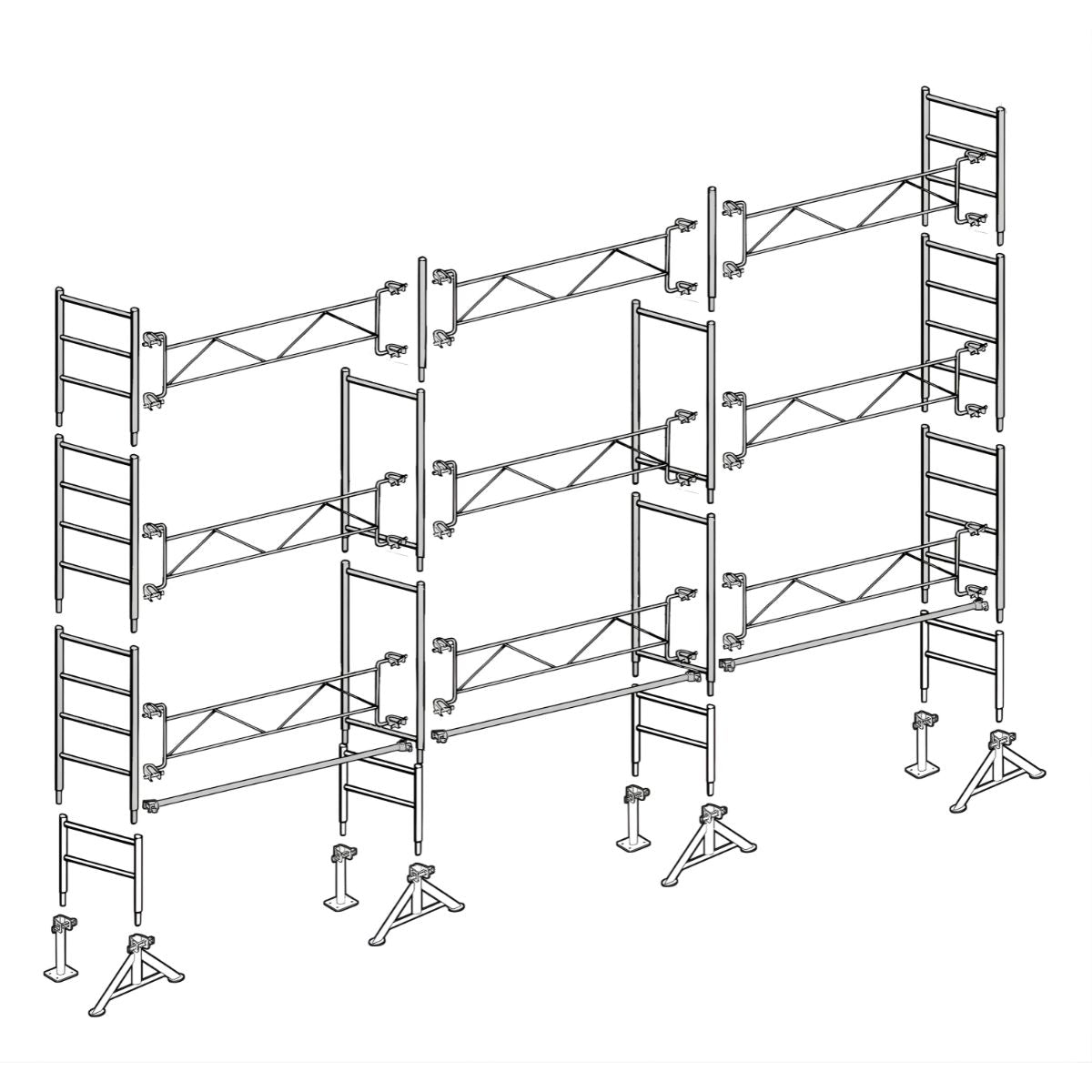 Échafaudage maçon Altrad 49 - 70 m²
