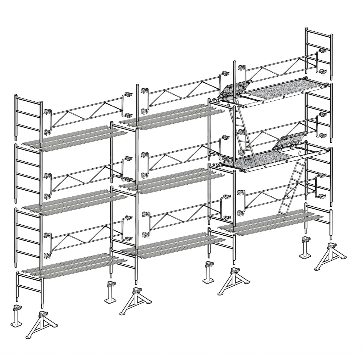 Échafaudage maçon Altrad 49 - 70 m²