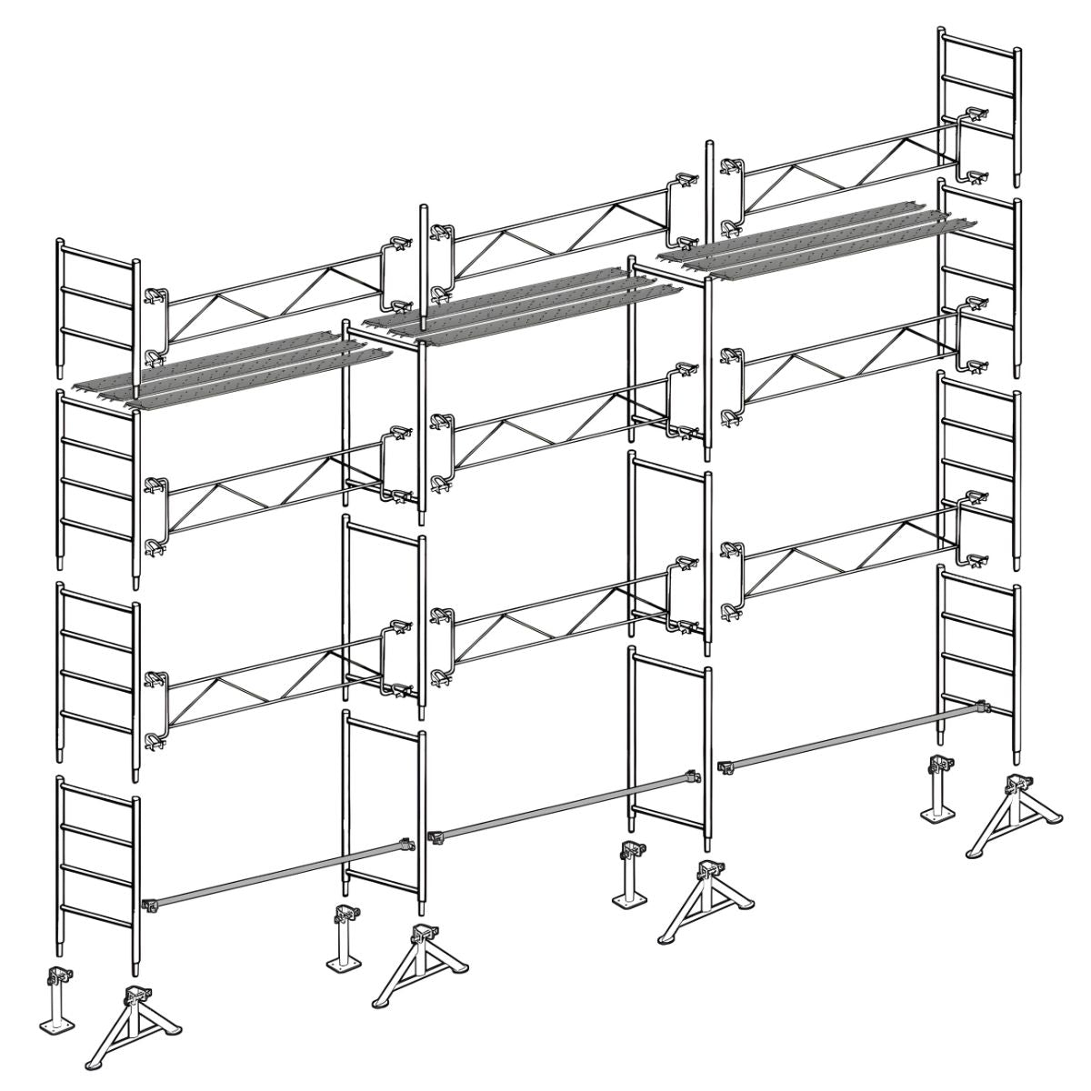 Échafaudage maçon Altrad 49 - 80 m²