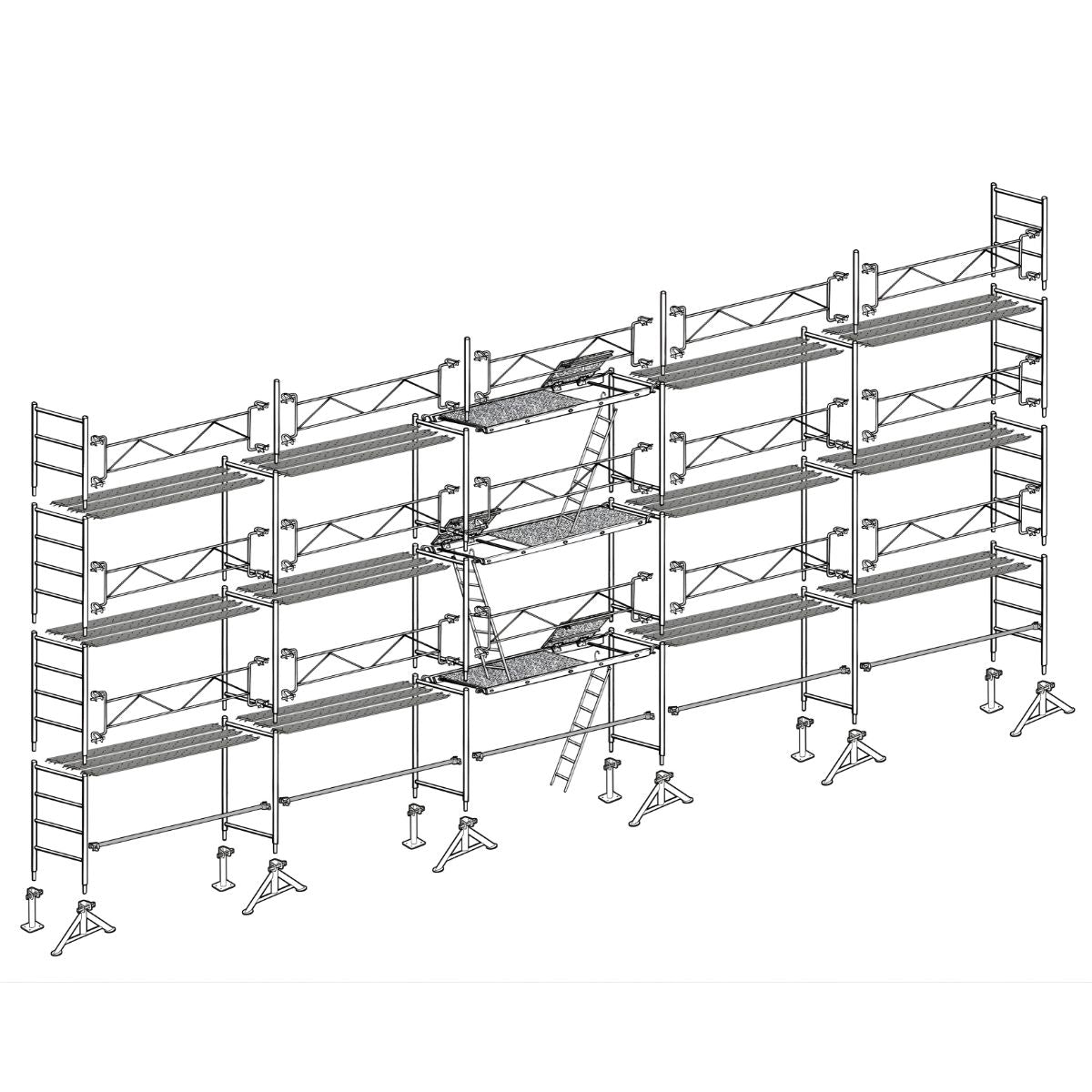 Échafaudage maçon Altrad 49 - 128 m²
