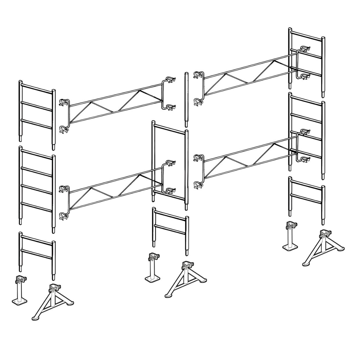 Échafaudage maçon Altrad 49 - 35 m²