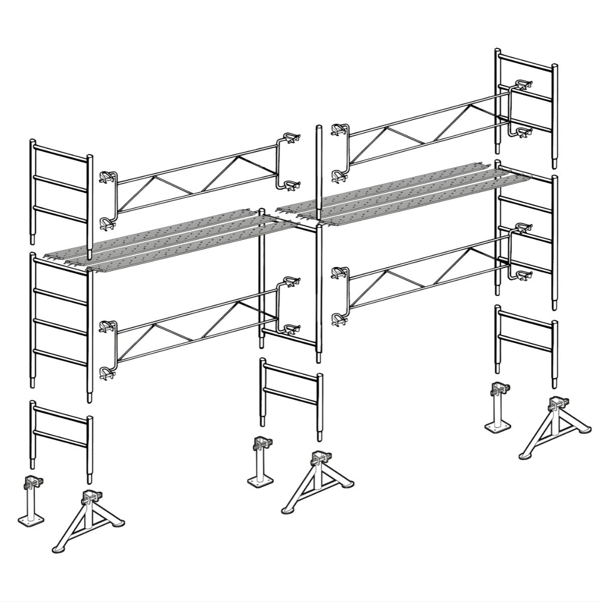 Échafaudage maçon Altrad 49 - 35 m²