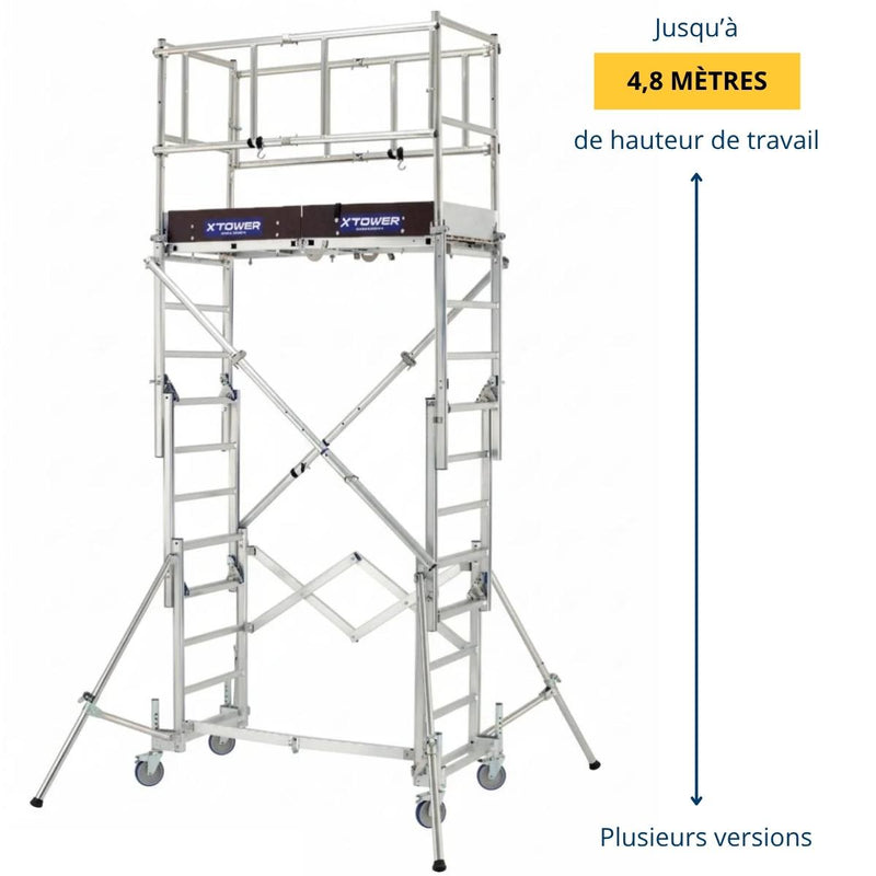 Échafaudage télescopique roulant XTOWER Tubesca Comabi – avec kit Embarq offert